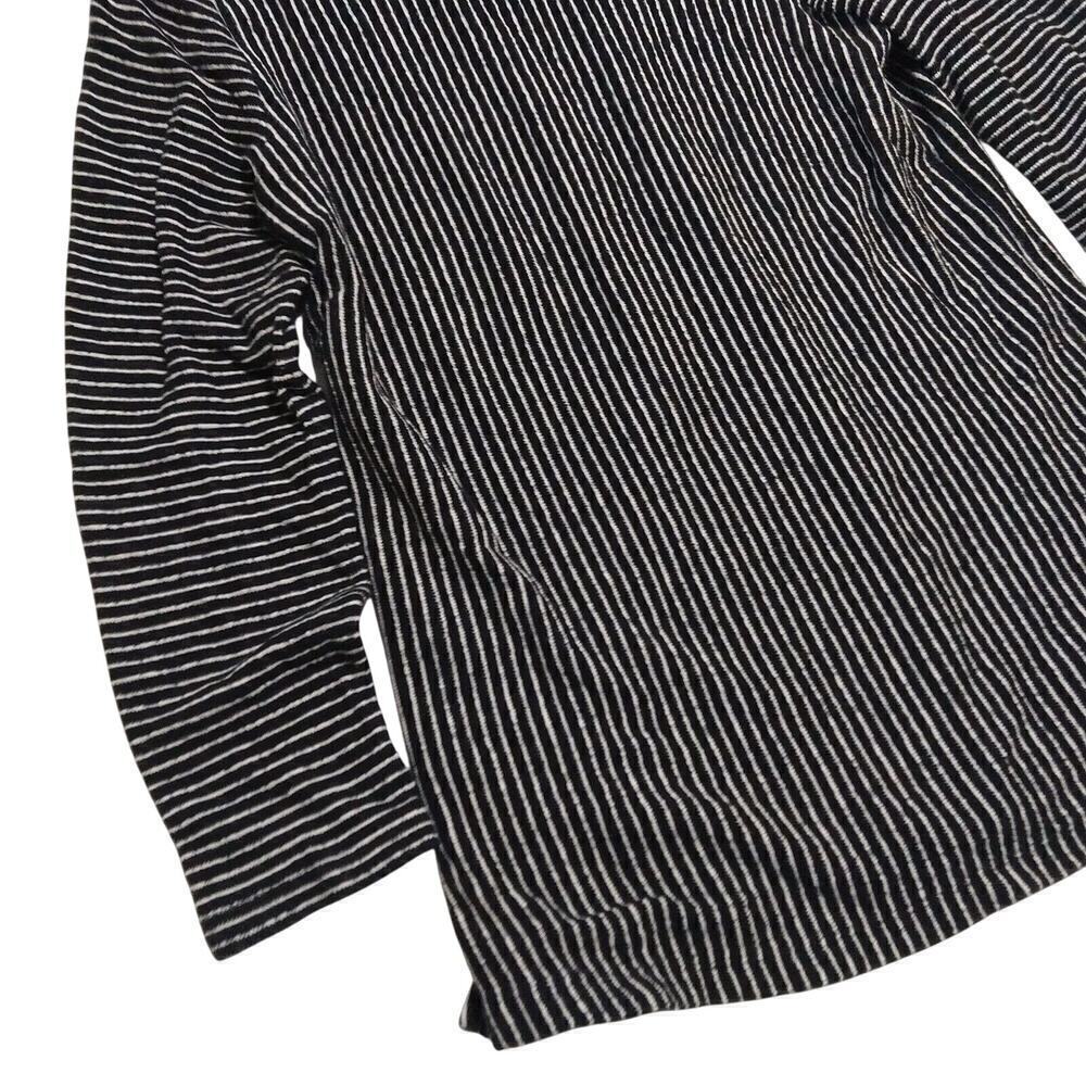 Habitat Striped Cowl Neck Tunic Top Size XS Black White Cotton Pullover Terry - Picture 3 of 7